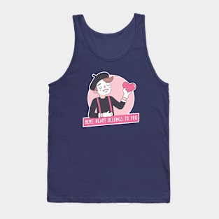 Mime Heart Belongs To You Love Pun Tank Top